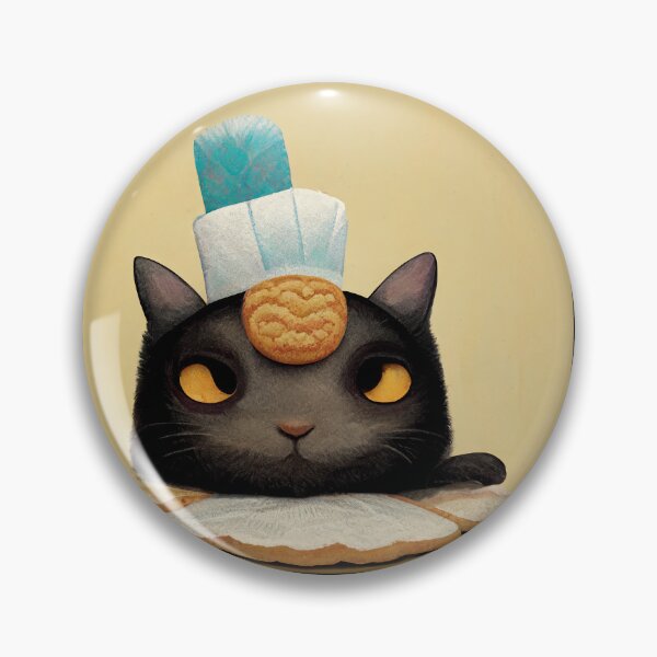 Item preview, Funny Black Cute Cat Making Biscuits With Love and a Cookie on Head No Text designed and sold by MattsMultiverse.