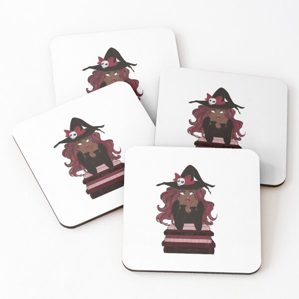 Item preview, Red and Black Witchy Bookworm designed and sold by arterburnandco.