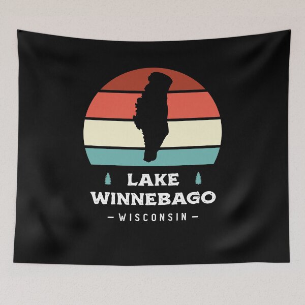 Item preview, Lake Winnebago Wisconsin National Park Camping Retro designed and sold by Uppercase Tees.