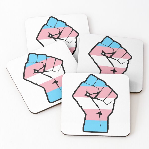 Artikelvorschau, Transgender-Flagge - erhobene Faust entworfen und verkauft von Thealien.