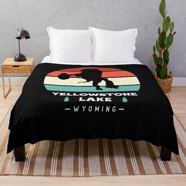 Item preview, Yellowstone Lake Wyoming National Park Camping Retro designed and sold by Uppercase Tees.