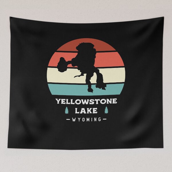 Item preview, Yellowstone Lake Wyoming National Park Camping Retro designed and sold by Uppercase Tees.