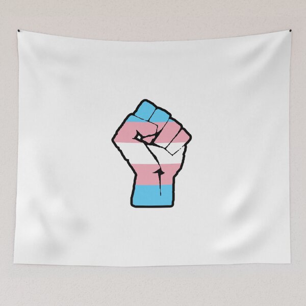 Item preview, Transgender Flag - Raised Fist designed and sold by Thealien.