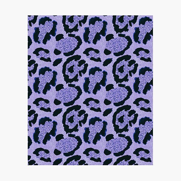 Item preview, Purple Glitter Leopard Print Pattern designed and sold by HappyLifeCreate.