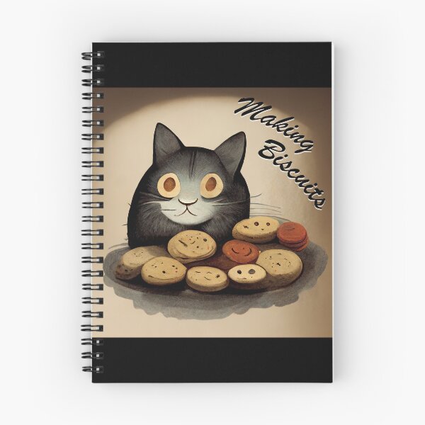 Item preview, Cute Black Funny Cat Making Biscuits With Love on a Cookie Plate designed and sold by MattsMultiverse.