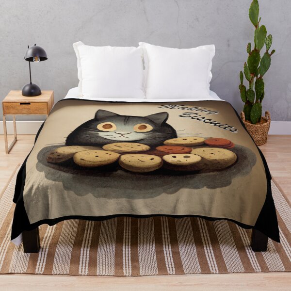 Item preview, Cute Black Funny Cat Making Biscuits With Love on a Cookie Plate designed and sold by MattsMultiverse.