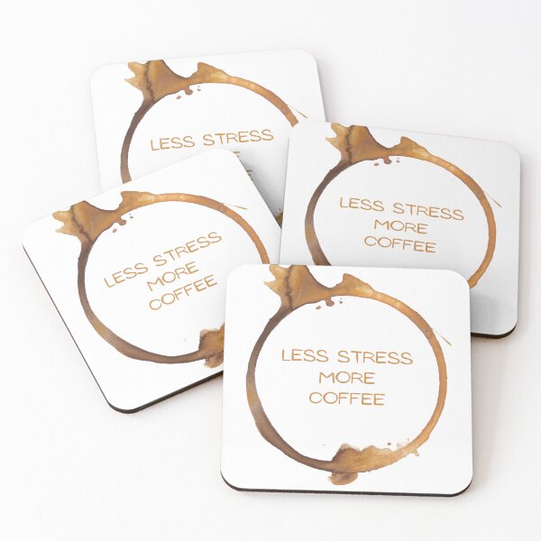 Item preview, less stress more coffee designed and sold by DoraHappy.