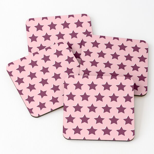 Item preview, repeating star design (pink) designed and sold by lotsofniches.
