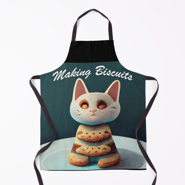 Item preview, Cute White Funny Cookie Cat Making Biscuits With Love and Cookie Tower designed and sold by MattsMultiverse.