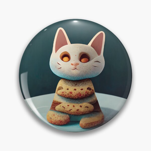 Item preview, Cute White Funny Cookie Cat Making Biscuits With Love and Cookie Tower No Text designed and sold by MattsMultiverse.