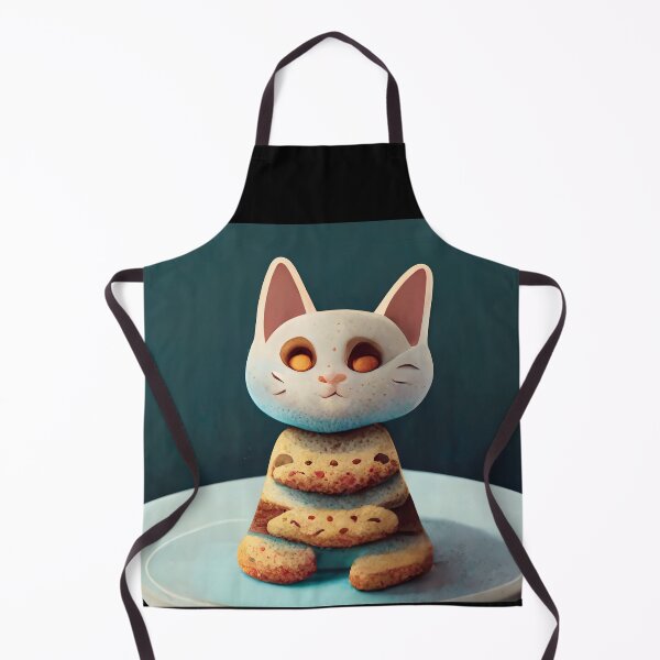 Item preview, Cute White Funny Cookie Cat Making Biscuits With Love and Cookie Tower No Text designed and sold by MattsMultiverse.