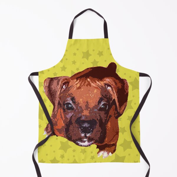 Item preview, Tikka Puppy - Boxer, Dog, Doggy, Doggo, Pupper, Stars, Starry, Yellow, Cute, Baby, Toes, Nose, Boop designed and sold by CanisPicta.