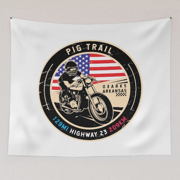 Item preview, Pig Trail | Arkansas | Motorcycle designed and sold by KrisSidDesigns.