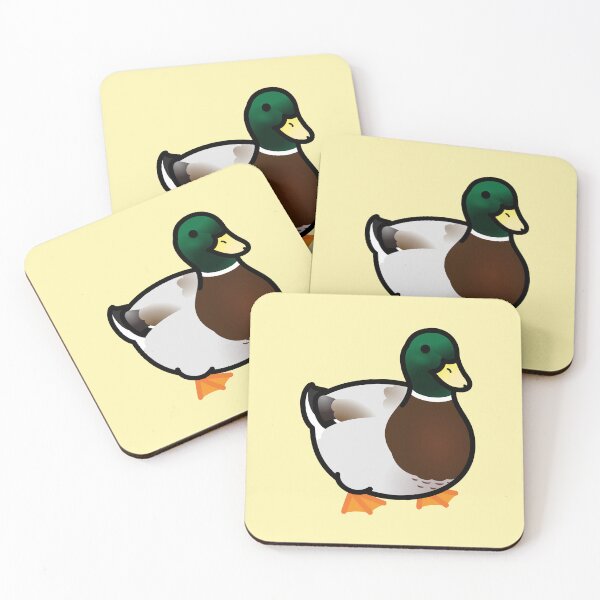 Chubby Mallard Duck Coasters (Set of 4)