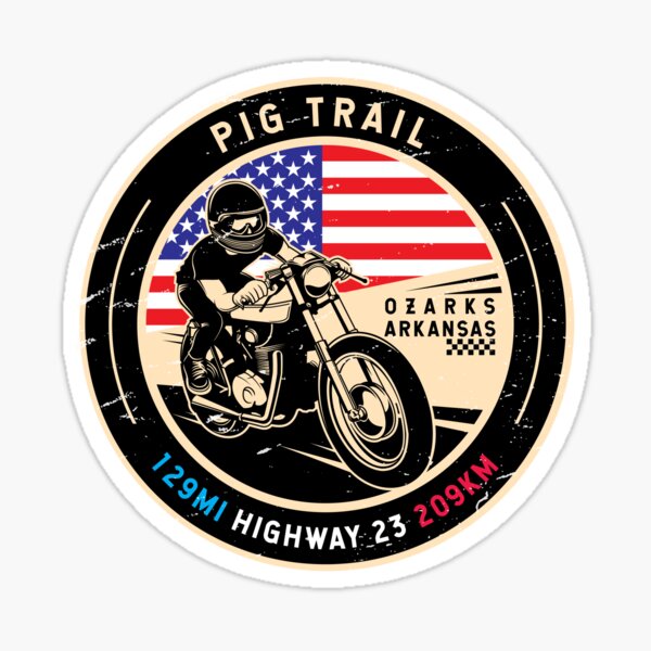 Item preview, Pig Trail | Arkansas | Motorcycle designed and sold by KrisSidDesigns.