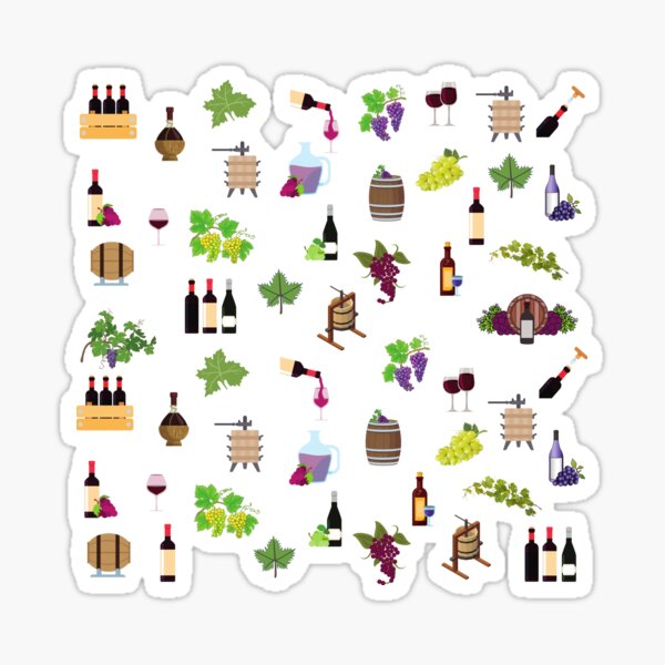 Item preview, Colorful wine and grapes pattern  designed and sold by Rubi16.