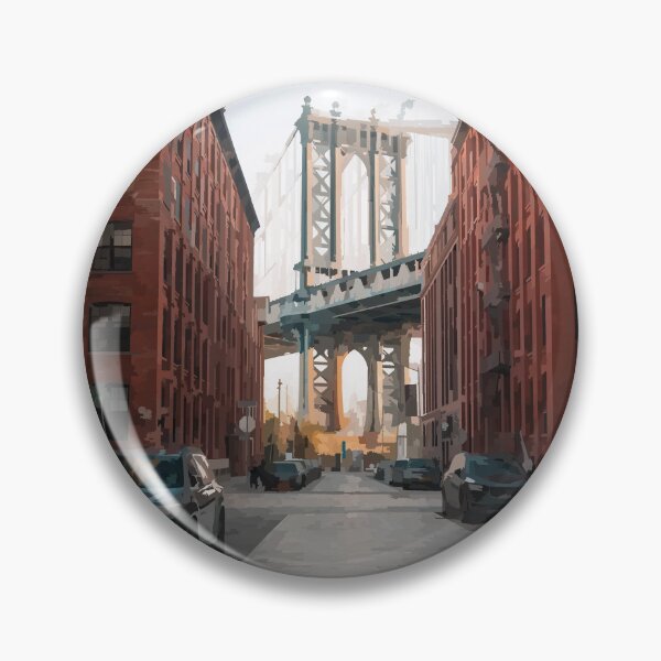 Item preview, Manhattan Bridge from New York Street - Watercolour Style designed and sold by WWWC2288.