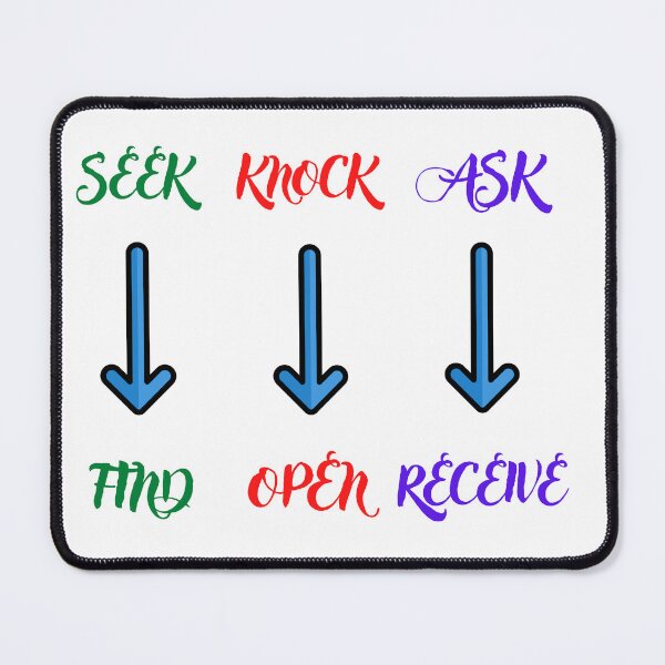Item preview, Seek, Knock, Ask designed and sold by Thewelllife.