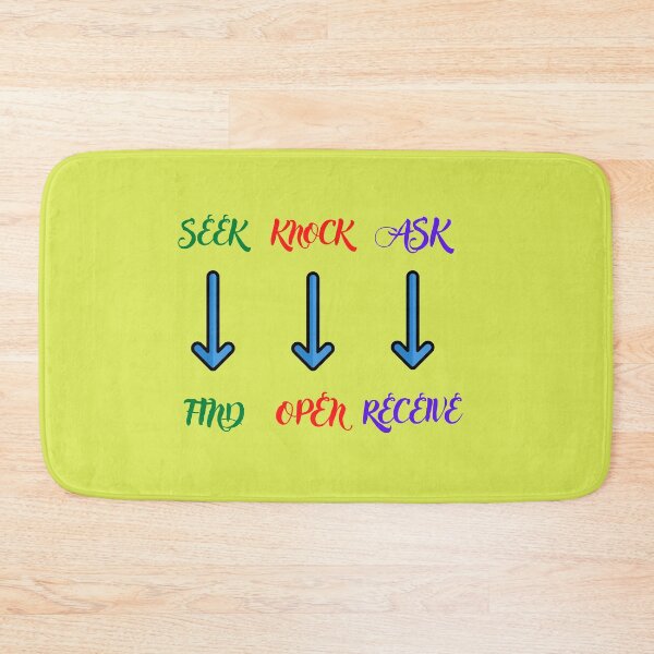 Item preview, Seek, Knock, Ask designed and sold by Thewelllife.