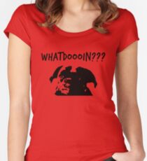 Moose - What Doing? Dog Women's Fitted Scoop T-Shirt