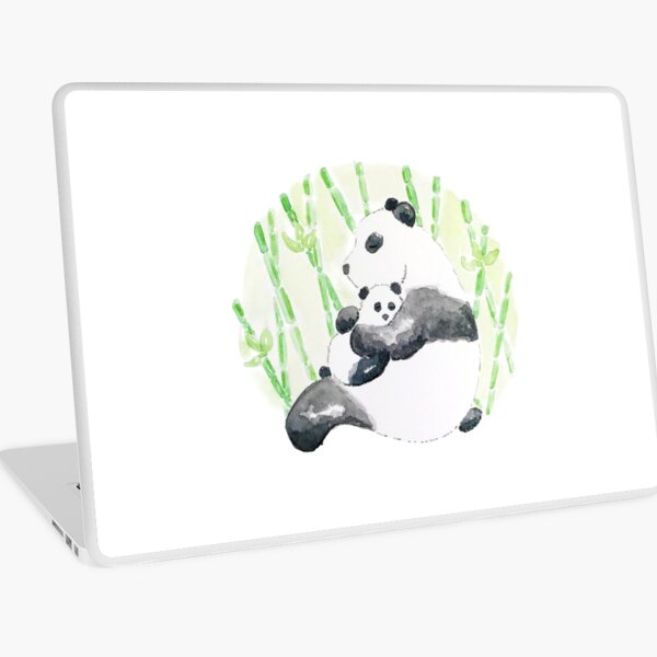 Panda hugs Laptop Skin