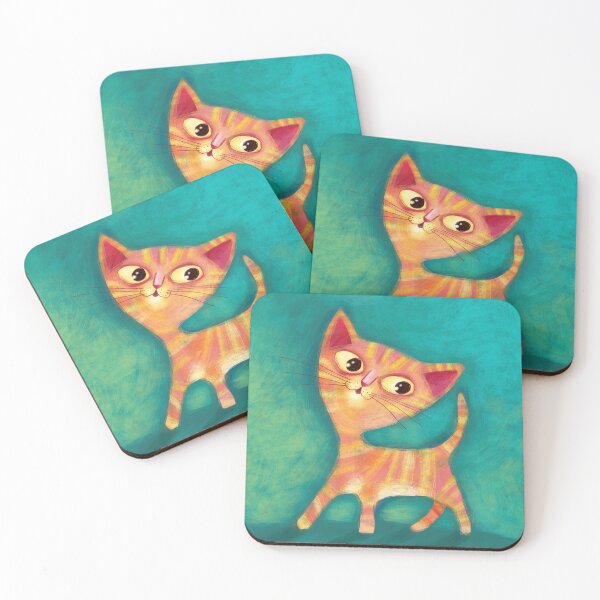 Item preview, kitten on green designed and sold by manumella.