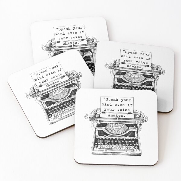 Item preview,   Quote speak your mind even if your voice shakes designed and sold by addict2reading.
