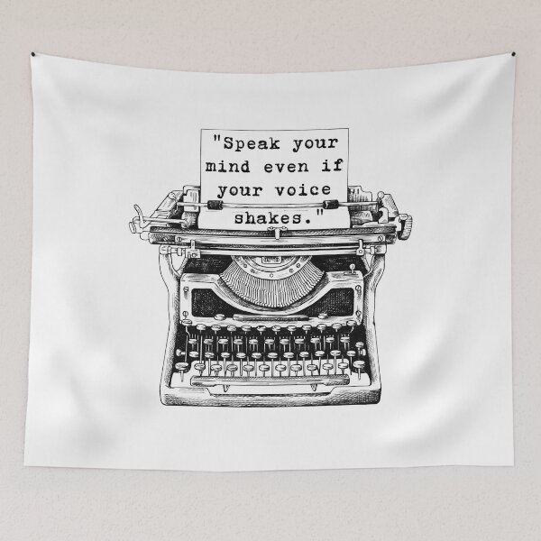 Item preview,   Quote speak your mind even if your voice shakes designed and sold by addict2reading.
