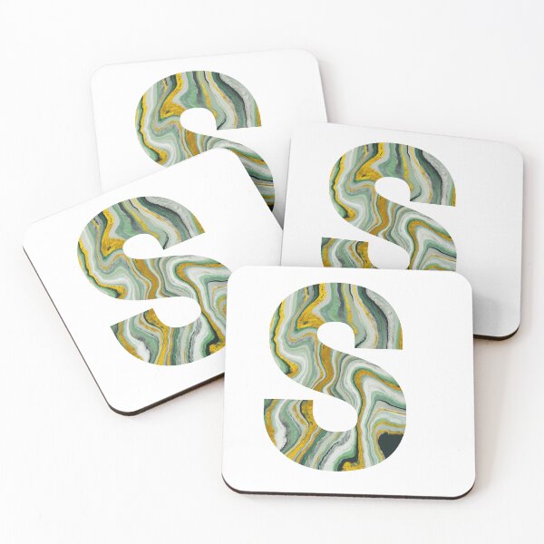 Item preview, The Letter S Green Marble Font designed and sold by smiledeer78.