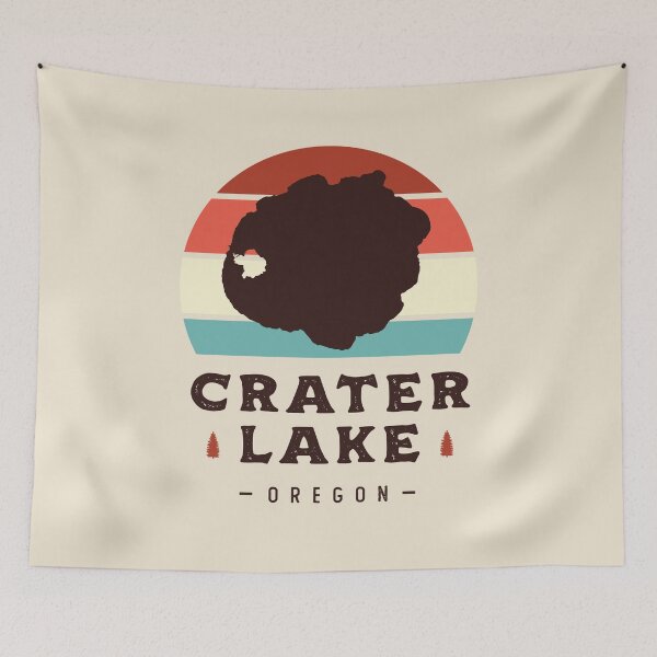 Item preview, Crater Lake Oregon National Park Hiking Retro designed and sold by Uppercase Tees.