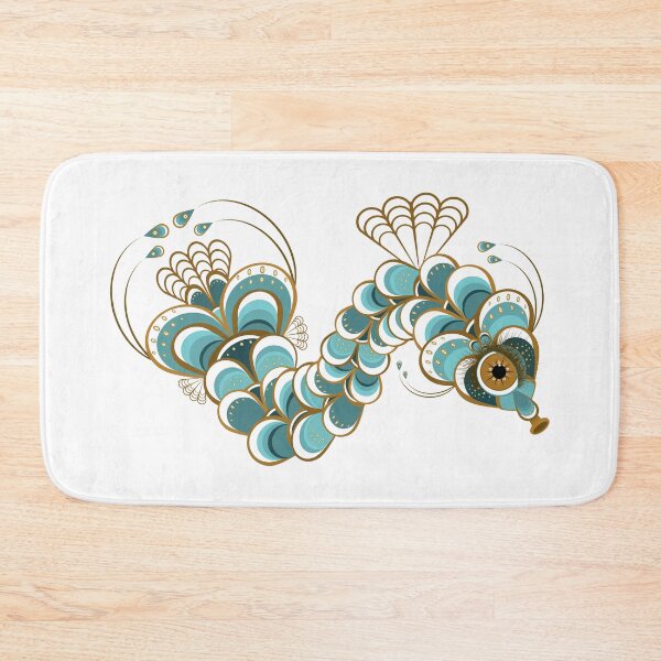 Item preview, Chimera Peacock Seahorse - White designed and sold by Elisa Yinh Creative.
