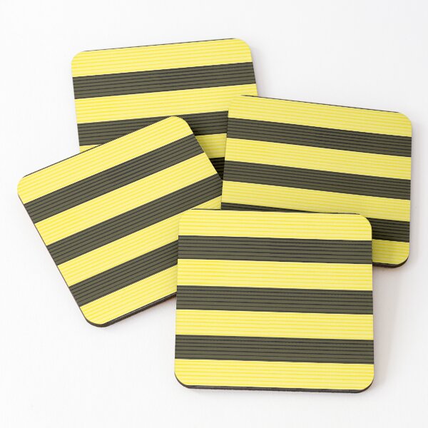 Item preview, Yellow and Black scratched stripes designed and sold by LawsonFabrics.