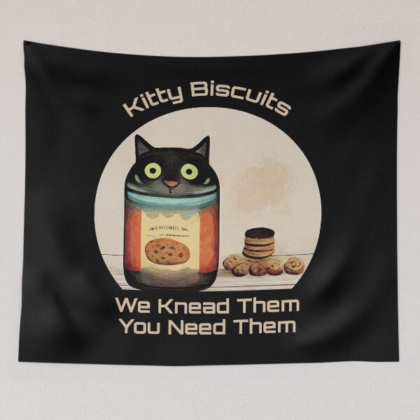 Item preview, Funny Black Cute Cat Making Biscuits With Love in a Cookie Jar You Need Them designed and sold by MattsMultiverse.