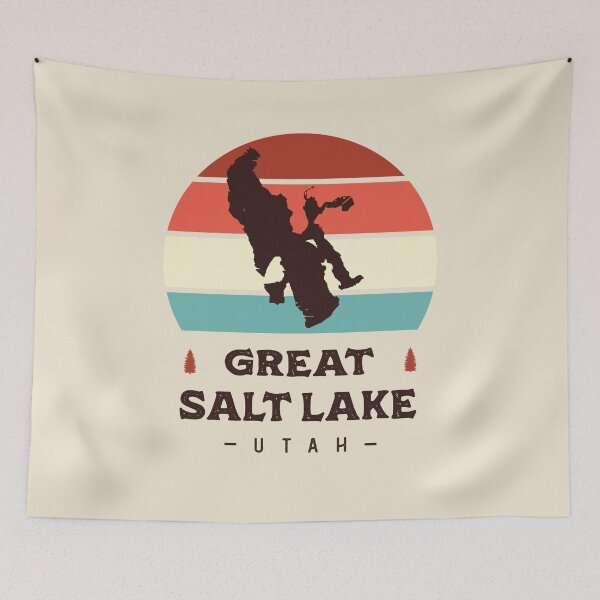 Item preview, Great Salt Lake Utah National Park Hiking Retro designed and sold by Uppercase Tees.