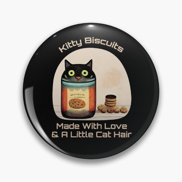 Item preview, Funny Black Cute Cat Making Biscuits With Love and Cat Hair in a Cookie Jar designed and sold by MattsMultiverse.