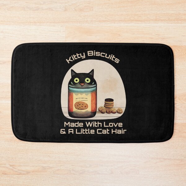 Item preview, Funny Black Cute Cat Making Biscuits With Love and Cat Hair in a Cookie Jar designed and sold by MattsMultiverse.