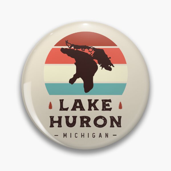 Item preview, Lake Huron Michigan National Park Hiking Retro designed and sold by Uppercase Tees.