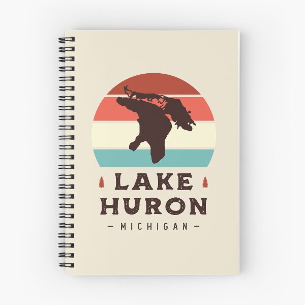 Item preview, Lake Huron Michigan National Park Hiking Retro designed and sold by Uppercase Tees.