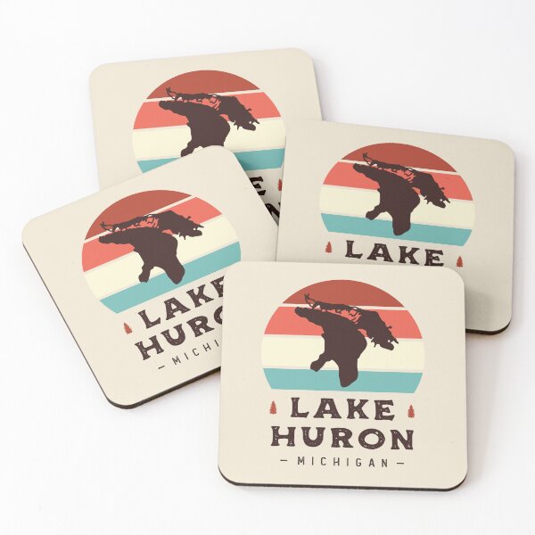 Item preview, Lake Huron Michigan National Park Hiking Retro designed and sold by Uppercase Tees.