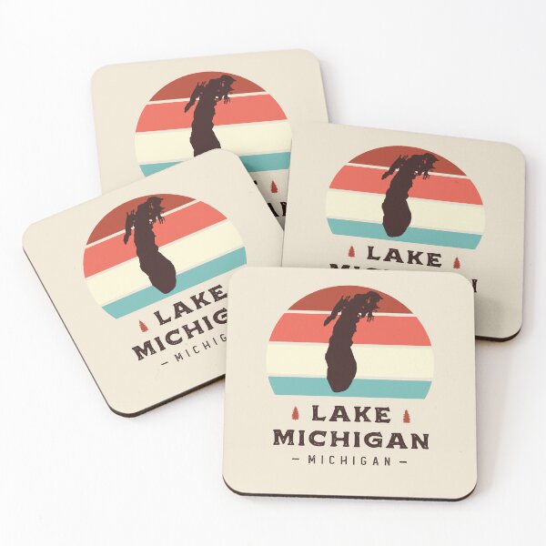 Item preview, Lake Michigan National Park Hiking Retro designed and sold by Uppercase Tees.