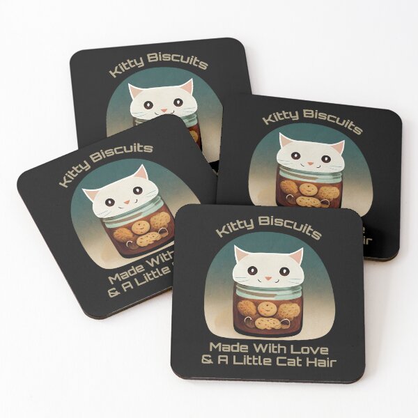Item preview, Funny White Cute Cat Making Biscuits With Love and Cat Hair in a Cookie Jar designed and sold by MattsMultiverse.