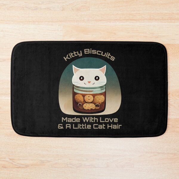 Item preview, Funny White Cute Cat Making Biscuits With Love and Cat Hair in a Cookie Jar designed and sold by MattsMultiverse.