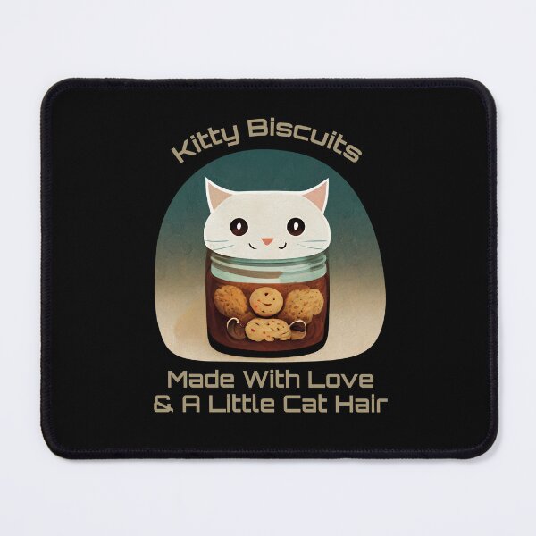 Item preview, Funny White Cute Cat Making Biscuits With Love and Cat Hair in a Cookie Jar designed and sold by MattsMultiverse.