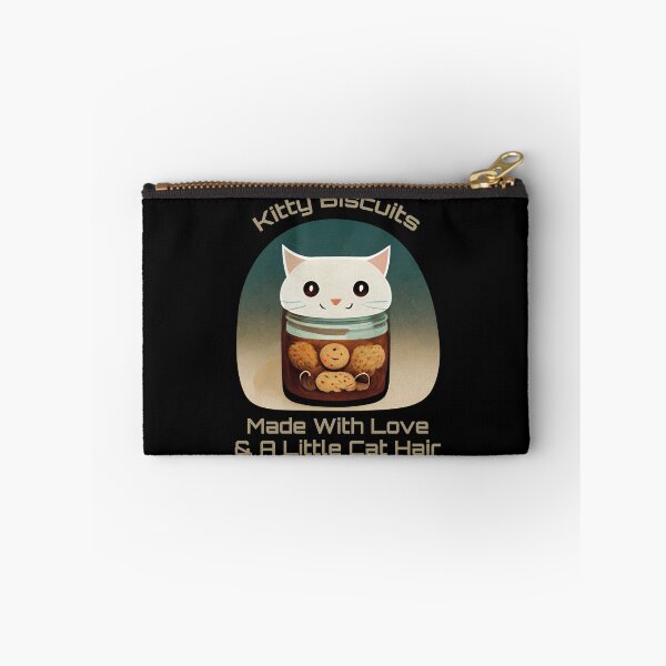 Item preview, Funny White Cute Cat Making Biscuits With Love and Cat Hair in a Cookie Jar designed and sold by MattsMultiverse.