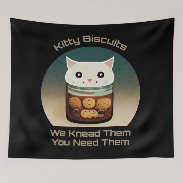 Item preview, Funny White Cute Cat Making Biscuits With Love in a Cookie Jar You Need Them designed and sold by MattsMultiverse.