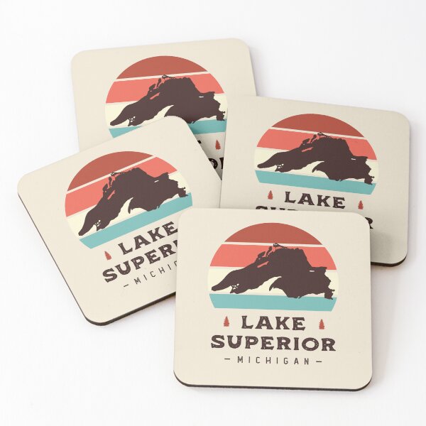 Item preview, Lake Superior Michigan National Park Hiking Retro designed and sold by Uppercase Tees.