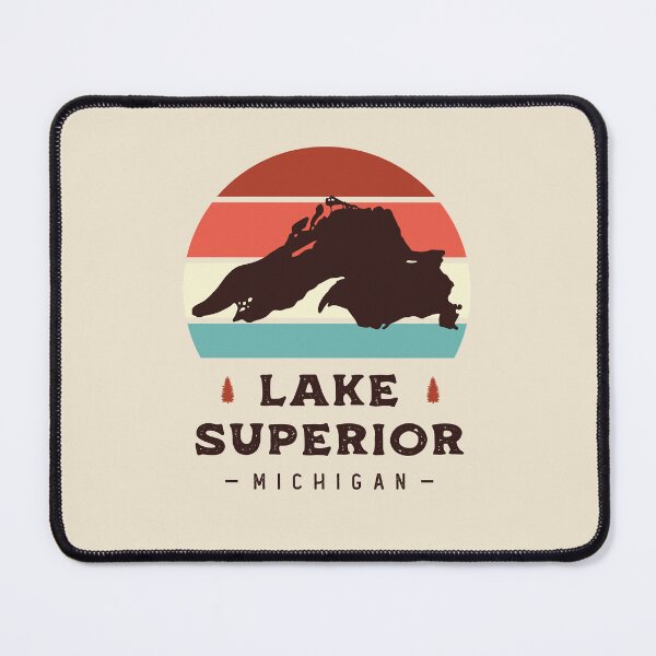 Item preview, Lake Superior Michigan National Park Hiking Retro designed and sold by Uppercase Tees.