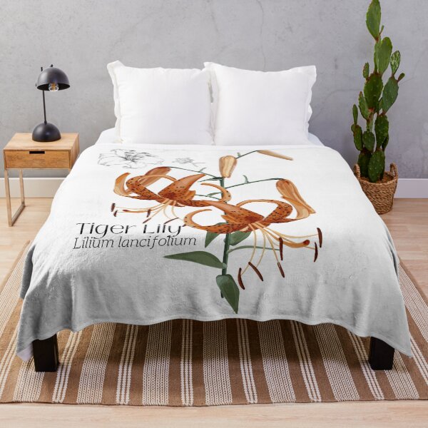 Item preview, Orange Tiger Lily Colorful Illustration Design designed and sold by EarthArtDesigns.