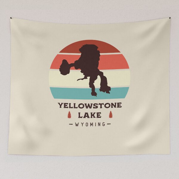 Item preview, Yellowstone Lake Wyoming National Park Hiking Retro designed and sold by Uppercase Tees.