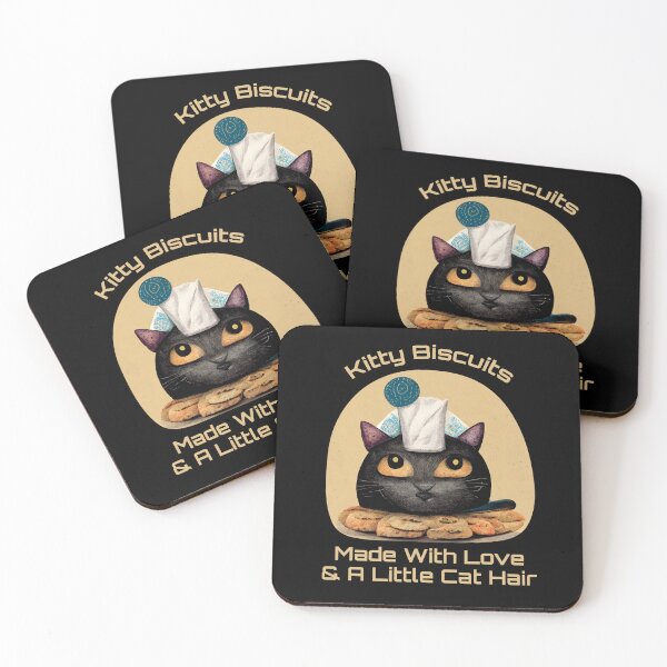 Item preview, Funny Black Cute Cat Making Biscuits With Love and Cat Hair with Milk on Head designed and sold by MattsMultiverse.